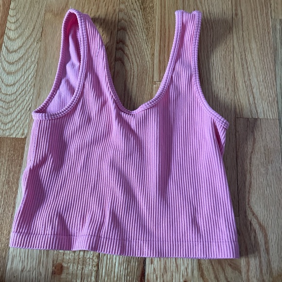 Aerie Pink Ribbed Crop Top - Picture 2 of 2